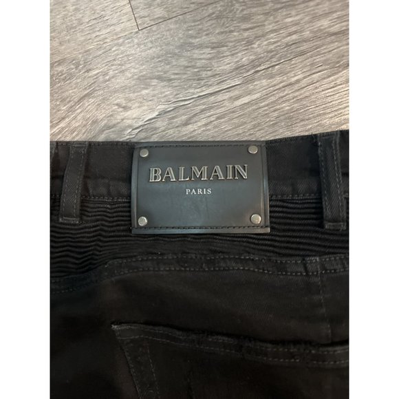Balmain Distressed Biker Jeans - Picture 6 of 8